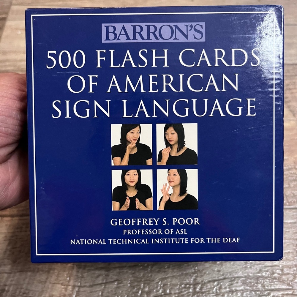 Barron's 500‎ Flash Cards of American Sign Language ASL Geoffrey S Poor 2009